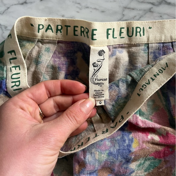 Floral Linen Blend Skirt - Picture 7 of 7